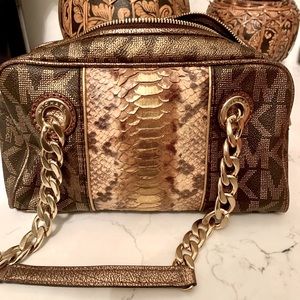 MK logo signature Animal Print Purse